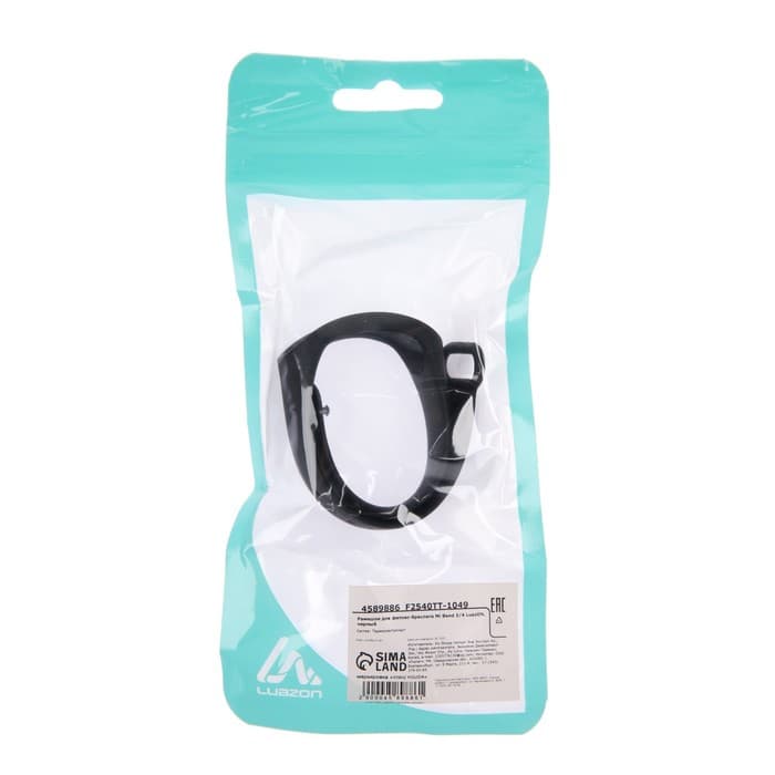 Ремешок для фитнес-браслета Mi Band 3/4 Luazon, чёрный