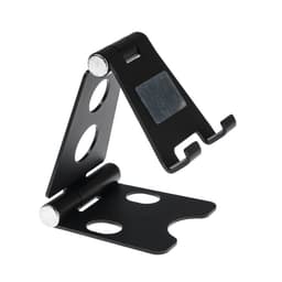 Подставка для телефона, регулятор наклона, разъём для провода, металлическая, чёрная
