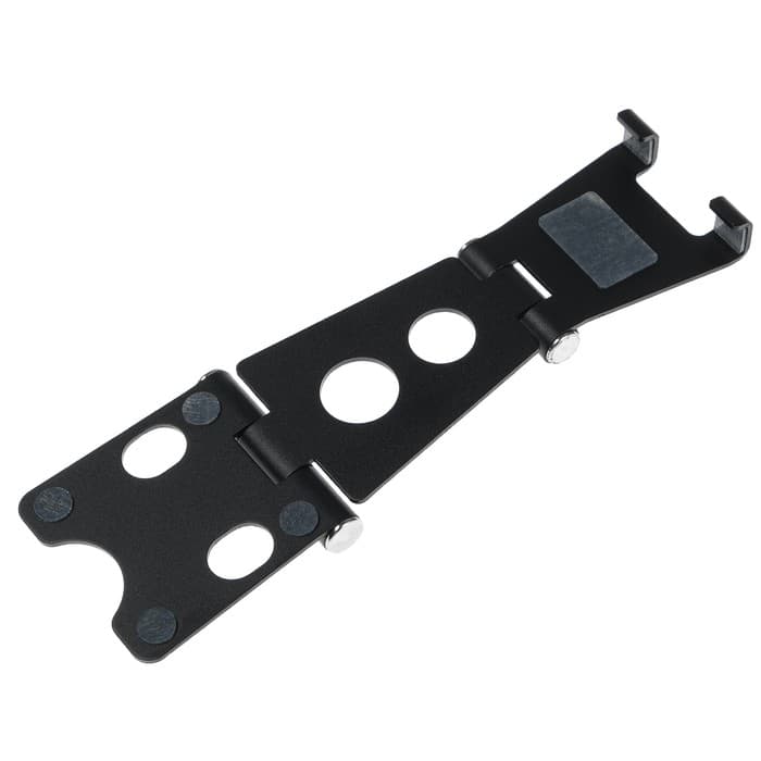 Подставка для телефона, регулятор наклона, разъём для провода, металлическая, чёрная