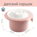 Горшок туалетный детский «Кроха», розовый, 1.75 л.