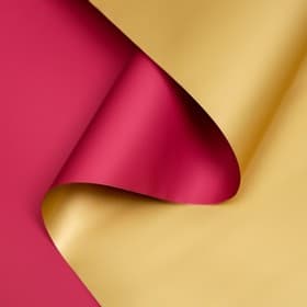 Пленка матовая для цветов, двухсторонняя«Зефир», красный - бежевый, 57 см × 5 м
