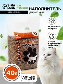 Наполнитель древесный «Пижон» 15 кг