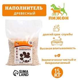 Наполнитель древесный «Пижон» 15 кг