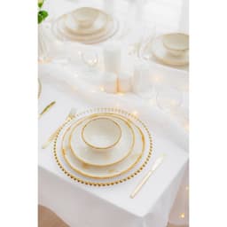 Блюдо Доляна Organic Gold, 30×21×2.5 см, фарфор, белое