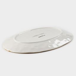 Блюдо Доляна Organic Gold, 30×21×2.5 см, фарфор, белое