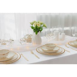 Салатник Доляна Organic Gold, 320 мл, d=12.5 см, фарфор, белый