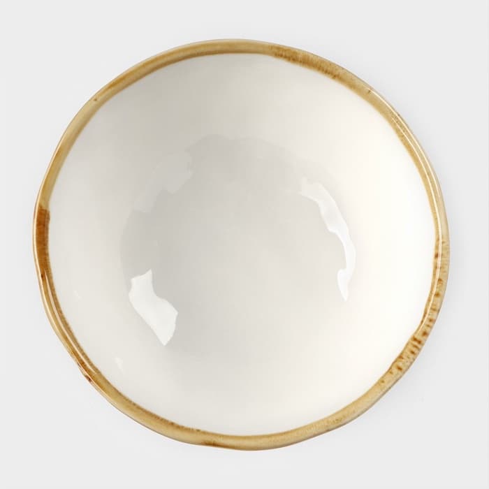 Салатник Доляна Organic Gold, 320 мл, d=12.5 см, фарфор, белый