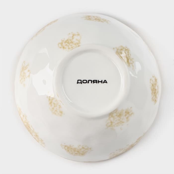 Салатник Доляна Organic Gold, 320 мл, d=12.5 см, фарфор, белый