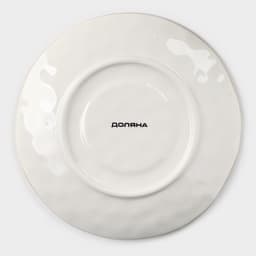 Чайная пара Доляна «Космос», чашка 250 мл, блюдце d=16 см, фарфор, белая, зелёная