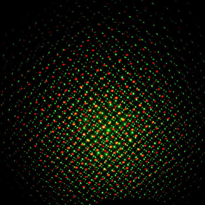 Световой прибор «Точки» 5 см, лазер, свечение красное/зелёное, 3 В