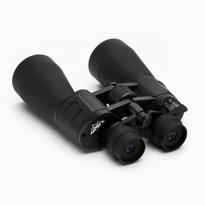 Бинокль «Ищейка» Мастер К, 10-30×60, регулируемый зум, с чехлом, чёрный, линзы рубин