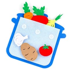 Развивающая игра из фетра «Кастрюля с овощами»