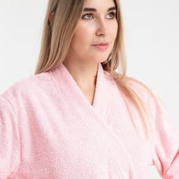 Халат махровый женский «Экономь и Я», размер 42-44, 100% хлопок, 320 г/м², нежно-розовый