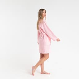 Халат махровый женский «Экономь и Я», размер 42-44, 100% хлопок, 320 г/м², нежно-розовый