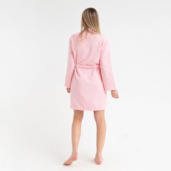 Халат махровый женский «Экономь и Я», размер 42-44, 100% хлопок, 320 г/м², нежно-розовый