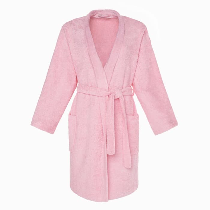 Халат махровый женский «Экономь и Я», размер 42-44, 100% хлопок, 320 г/м², нежно-розовый