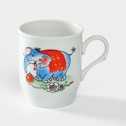 Набор посуды фарфоровой «Зоопарк», 3 предмета: тарелка d=20 см, салатник d=19.8 см, кружка 200 мл