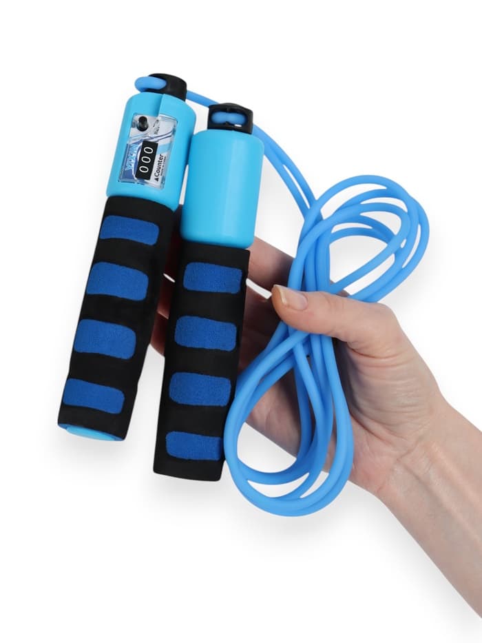 Скакалка спортивная ONLYTOP, 2.8 м, регулируемая, со счётчиком, МИКС