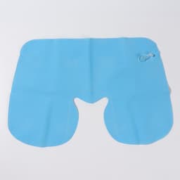 Подушка надувная для шеи, дорожная, 38×24 см, голубая