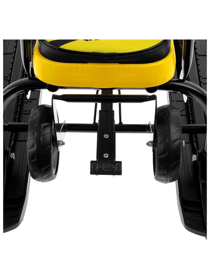 Снегокат «Тимка спорт 6» Winter sport, со спинкой, с родительской ручкой, жёлтый, чёрный, ТС6/WS Nika Kids