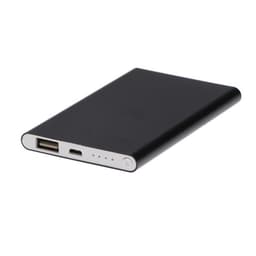 Внешний аккумулятор Luazon PB-17, 4000 мАч, USB, 1 А, индикатор, тонкий корпус, металл, чёрный