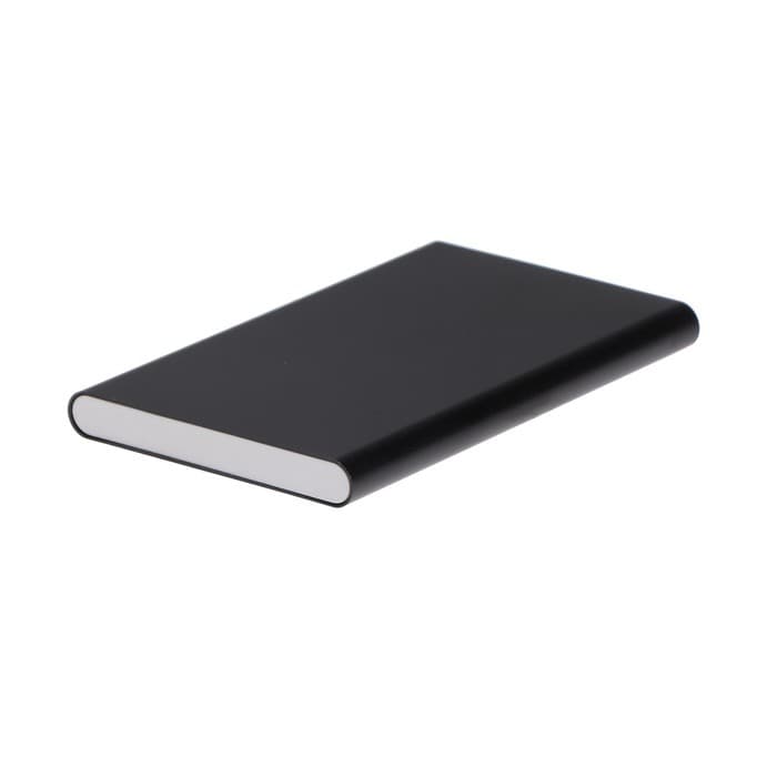 Внешний аккумулятор Luazon PB-17, 4000 мАч, USB, 1 А, индикатор, тонкий корпус, металл, чёрный