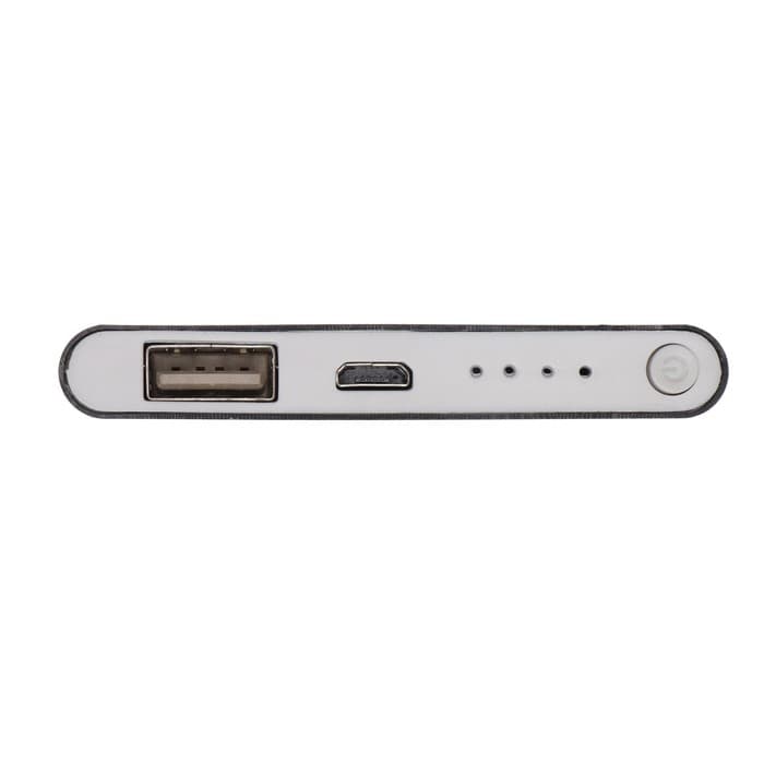 Внешний аккумулятор Luazon PB-17, 4000 мАч, USB, 1 А, индикатор, тонкий корпус, металл, чёрный