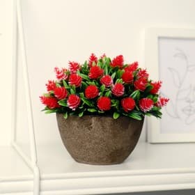 Искусственный цветок в горшке «Многослойные бутоны», 13×11 см, МИКС