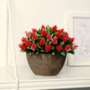 Искусственный цветок в горшке «Многослойные бутоны», 13×11 см, МИКС