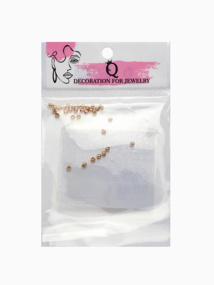 Кримп - зажимная бусина СМ-369, набор 30 шт. 2.4 мм, цвет золото