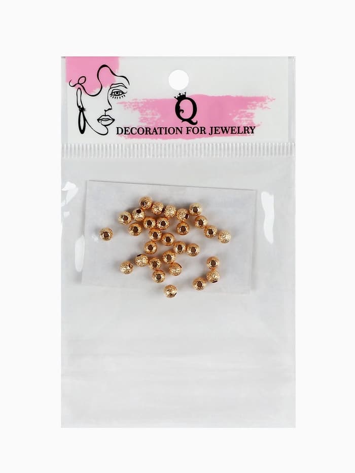 Кримп - зажимная бусина СМ-434-1, набор 30 шт. 4 мм, цвет золото