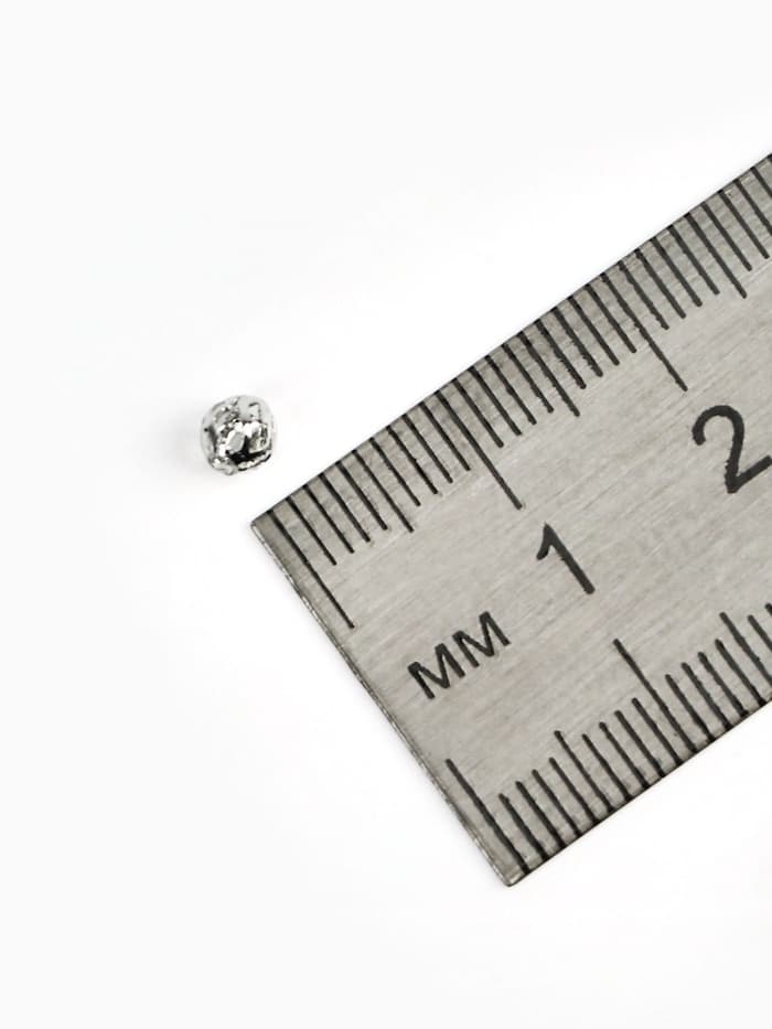 Кримп - зажимная бусина СМ-393, набор 20 шт. 4 мм, цвет серебро