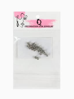 Кримп - зажимная бусина СМ-393, набор 20 шт. 4 мм, цвет серебро