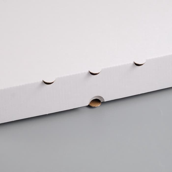 Коробка для пиццы, белая, 42×42×4.5 см