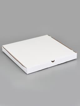 Коробка для пиццы, белая, 33×33×4 см