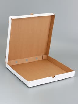 Коробка для пиццы, белая, 33×33×4 см