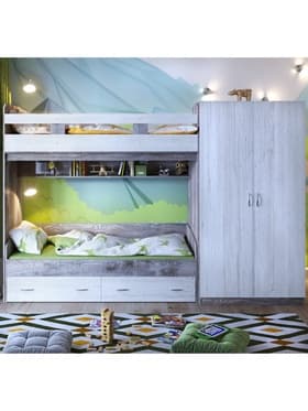 Детская комната «Юта», комплект №1, цвет бетон / винтерберг