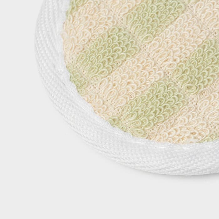 Мочалка для тела натуральная Доляна, с резинкой, 11.5×8 см, МИКС