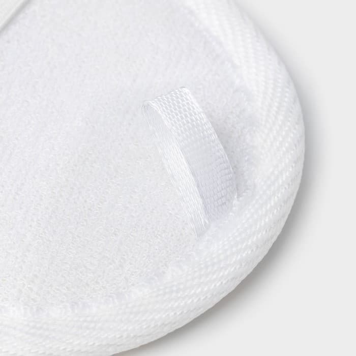 Мочалка для тела натуральная Доляна, с резинкой, 11.5×8 см, МИКС