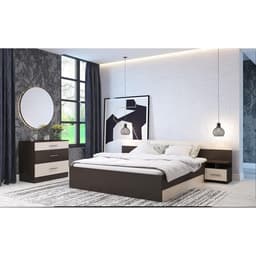 Спальный гарнитур «Леси», комплект 4 предметов, цвет венге/дуб молочный