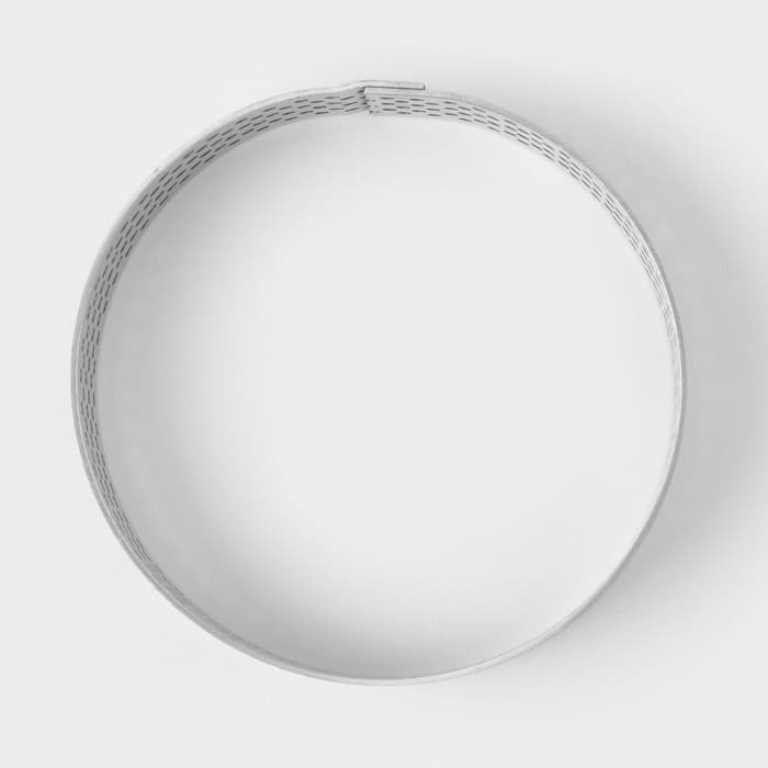 Форма для выпечки тарта Доляна «Круг», d=6 см, перфорированная, серебристая