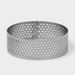 Форма для выпечки тарта Доляна «Круг», d=6 см, перфорированная, серебристая