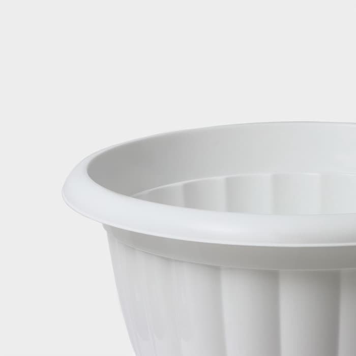Вазон для цветов «Жасмин», 18 л, d=42 см, h=30 см, белый