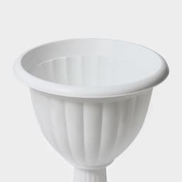 Вазон для цветов «Жасмин», 18 л, d=42 см, h=30 см, белый