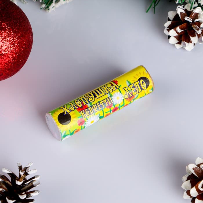 Хлопушка пневматическая, 10 см, МИКС