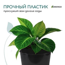 Горшок для рассады, 7.5 л, d=26 см, h=20 см, чёрный, Greengo