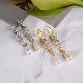 Серьги с жемчугом «Колосок», капля, цвет МИКС