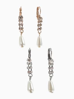 Серьги с жемчугом «Колосок», капля, цвет МИКС