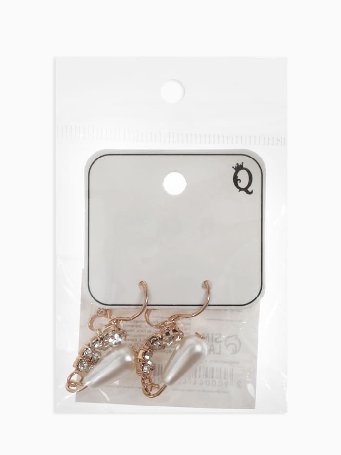 Серьги с жемчугом «Колосок», капля, цвет МИКС