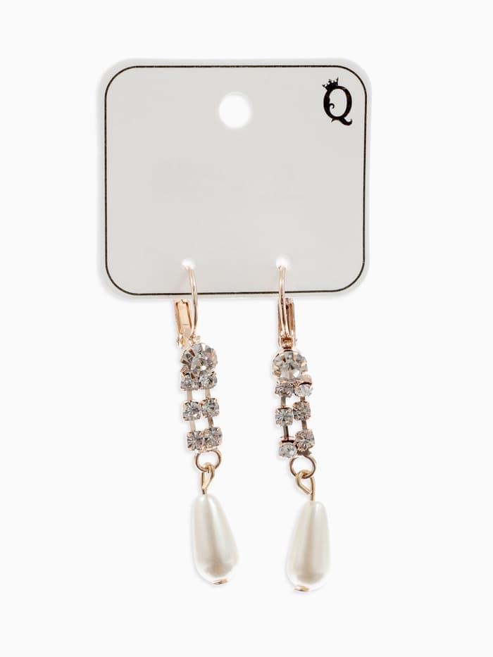 Серьги с жемчугом «Колосок», капля, цвет МИКС